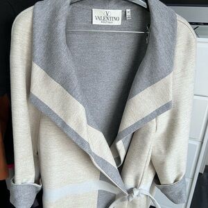 Valentino Gray and Cream Cardigan